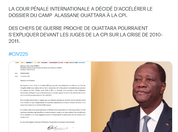 Crise postélectorale : Le camp Ouattara sera-t-il poursuivi par la Cpi ?