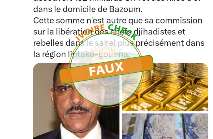 FAUX, les autorités actuelles du Niger n’ont pas découvert 132 Md CFA et des kilos d’or chez Bazoum