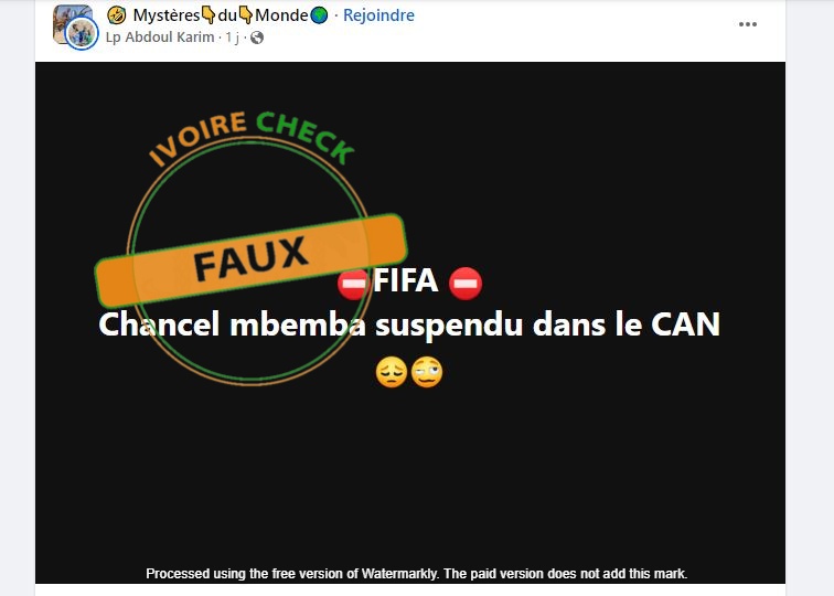 FAUX, Chancel Mbemba n’est pas suspendu de la CAN