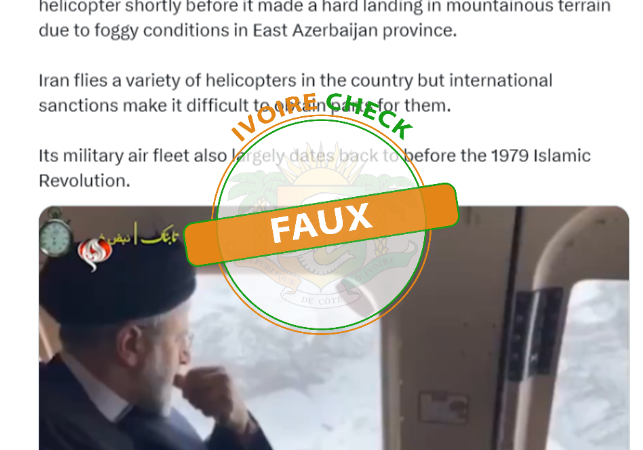 FAUX, cette vidéo ne montre pas les derniers instants du Président Ebrahim Raïssi  avant le crash de son hélicoptère.