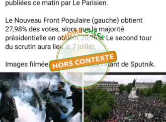 HORS CONTEXTE, ces images n’ont pas été prises après les résultats des législatifs en France le 30 juin 2024